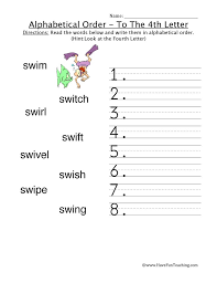 This tool has many features, such as putting your text in … Alphabetical Order To The Fourth Letter Worksheet Have Fun Teaching