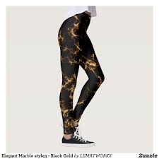 Black And Gold Leggings Elegant Marble Style3 Black Gold Leggings Zazzle Com Black Gold Leggings Gold Leggings Leggings Design
