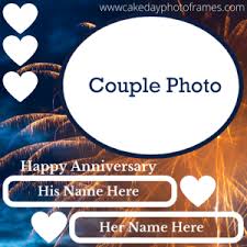 Celebrate your wedding anniversary and many more to come with free online anniversary cards. Wedding Anniversary Wishes Card With Name Edit Cakedayphotoframes