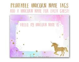 Unicorn Name Tags Printable Unicorn Name Stickers Unicorn Etsy Unicorn Names Unicorn Printables Unicorn Birthday Parties