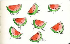 Food Art Des Fruits Et Legumes Qui Font Du Yoga Watercolor Fruit How To Do Yoga Watermelon