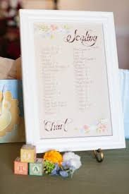 The Seating Chart A Garden Themed Baby Shower Filled With