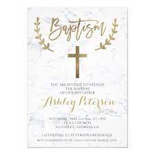 Faux Gold Typography Marble Baptism Invitation Zazzle Com Baptism Invitations Invitations Baptism Invitation For Boys