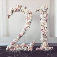 Maybe you would like to learn more about one of these? Floral Numbers Flower Numbers Silk Flowers Giant Flower Letters Giant Flower Numbers 21st Party Decorations Classy 21st Birthday 21st Birthday Decorations