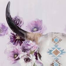 Add to favorites cow skull with aztec pattern and roses svg dxf files for cutting machines like silhouette cameo and cricut, commercial use digital design. Cow Skull With Flowers Acrylic Painting 80x80 Cm Sale
