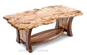 Craftsman Table With Burl Slab Modern Dining Table Unique Natural Wood Furniture Burled Wood Wood Furniture