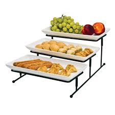 أطباق تقديم مستطيلة بحامل 3 قطع Serveware Diningware Serveware Houseware Household Saco Store