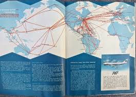 Pan Am 1969 Route Map From Inflight Magazine Route Map Map Vintage Airlines