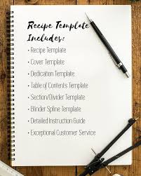 Recipe Book Template Frost Family Cookbook Editable Recipe Etsy Recipe Book Templates Family Recipe Book Cookbook Template