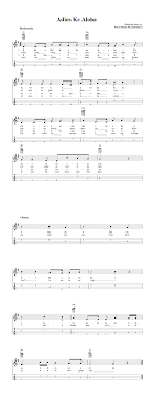 .ke aloha in the quiet night your warm caress surrounds me to my heart's delight remember always that i love you so i'll treasure every moment and never let them go ho'oheno ke aloha you will always. Adios Ke Aloha Easy Baritone Ukulele Sheet Music And Tab With Chords And Lyrics