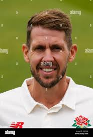 Tom Bailey of Lancashire Cricket Club at Lancashire Cricket Media Day at  Old Trafford, Manchester, United Kingdom, 31st March 2023 (Photo by Conor  Molloy/News Images Stock Photo