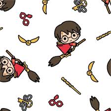 Harry Potter Kawaii Quidditch White Broomstick Golden Snitch Hogwarts Magical Wizard Witch Cotton Fabric Magical brooms that allow the witch or wizard to fly. harry potter kawaii quidditch white broomstick golden snitch hogwarts magical wizard witch cotton fabric