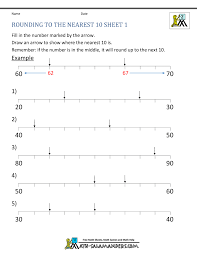 Rounding Worksheets To The Nearest 10