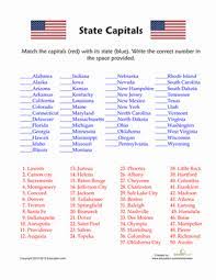 When penelope peabody drives across the 50 states, she keeps getting lost. 50 States And Capitals Quiz Worksheet Education Com