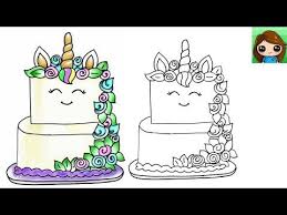 How to draw a cute panda donut easy step by step. How To Draw A Unicorn Cake Easy And Cute Step By Step Drawing Pocket Youtube In 2021 Cute Kawaii Drawings Drawings Unicorn Cake
