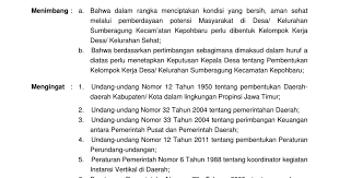 Memutuskan dan mengesahkan pembentukan kelompok kotawaringin barat nomor : Sk Pokja Desa Sehat Pdf Google Drive