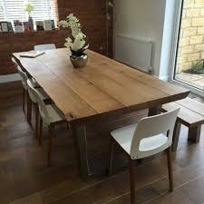 Hillsdale emerson 5 piece rectangle dining set. Rustic Dining Table Custom Made In The Uk Abacus Tables