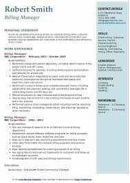 Billing Manager Resume Samples Qwikresume