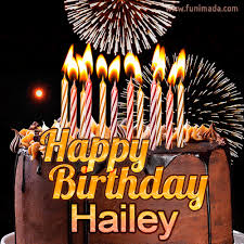 Sign up for deezer and listen to happy birthday hailey by richard simmons and 56 million more tracks. Chocolate Happy Birthday Cake For Hailey Gif Download On Funimada Com
