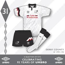 Derby county shirt trikot maglia jersey purple kit 2xl football soccer adidas. John Devlin On Twitter The Next In My Selection Of Kits Celebrating Umbro S 95th Birthday This May Updated And Corrected Umbro Happybirthdayumbro Derbycounty Derby County Kit History A3 Prints Are Available Now
