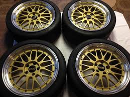 We have gunmetal wheels, black wheels, chrome wheels and silver wheels to complement your paint scheme. Fs For Sale Mint Bbs Lm 18x9 35 5x114 Gold With Polished Lip Nasioc