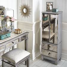 Hayworth Jewelry Armoire Silver Furniture Mirrored Furniture Jewelry Armoire