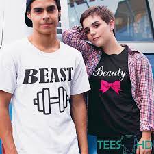 Beast And Beauty Couple Shirt Set Love Couple Shirts Teeshd Custom T Shirt