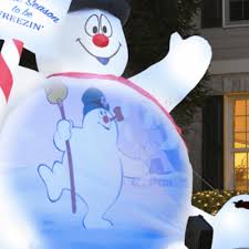 This Inflatable Frosty The Snowman Plays Actual Clips From The Movie Art from the 1969 animated movie. this inflatable frosty the snowman
