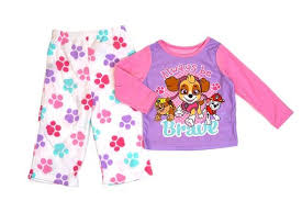 Nickelodeon Toddler Girls 2 Piece Paw Patrol Fleece Pajama Set Pink