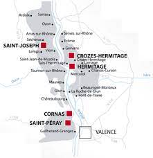 On y voit les grands axes routiers (routes et autoroutes). Terroirs Proprietes Cave De Tain L Hermitage Rhone Vins Valence