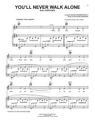 Melody with lyrics and chord symbols. Download You Ll Never Walk Alone Sheet Music By Rodgers Hammerstein Sku Hx 2688 Digital Sheet Music Sheet Music You Ll Never Walk Alone