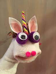 Sock Unicorn Puppet For Lottie Sock Puppets Puppets Diy Diy Sock Puppets