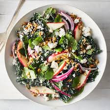 Feta Kale Pear Salad Recipe Salad Recipes Healthy Vegetarian Recipes