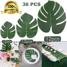 Check spelling or type a new query. Coolmade 36pcs Tropical Palm Leaves Plant Imitation Artificial Leaf Hawaiian Luau Party Jungle Beach Theme Bbq Birthday Party Table Decorations 12 Small 12 Middle 12 Large 3 Sizes Walmart Com Walmart Com