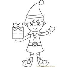 600 x 932 file type: Christmas Elf Coloring Pages For Kids Download Christmas Elf Printable Coloring Pages Coloringpages101 Com