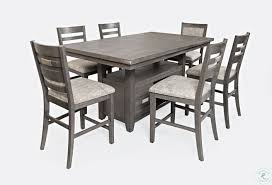 Your social life needs one of these extendable tables. Altamonte Brushed Grey Rectangle Adjustable Extendable Counter Height Dining Table From Jofran Coleman Furniture