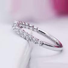 U Prong Half Eternity Diamond Wedding Band Half Diamond Wedding Band Round Diamonds Wedding Band Diamond Wedding Bands