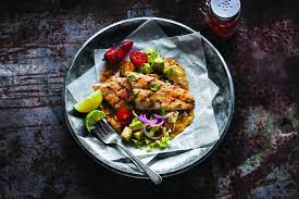 Rinse fish under cold running water, drain, pat dry, and cut into pieces about 1″ by 3″ (2.5 cm by 8 cm). New Improved Rainbow Trout Fish Tacos With Avocado Salsa Pickled Red Onions Fresh Fish Kitchen