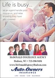 Providing insurance for businesses, organizations, and individuals. Saturday August 25 2018 Ad Mcdonald Insurance Agency Hudson Rivertowns
