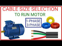 Cable Size Selection For Run Motor