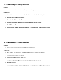 To Kill A Mockingbird Study Questions 7 Chapter 18 Does Mayella