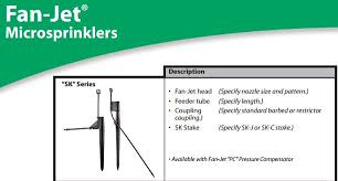 Fan Jet Microsprinklers Narrow Beds Seed Beds Blueberries Or Single Rows