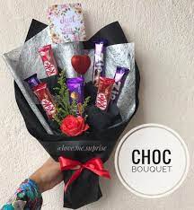 Simple diy chocolate bouquet tutorial. My Simple Choc Bouquet Love Me Suprise Chocolate Bouquet Diy Making A Bouquet Chocolate Bouquet