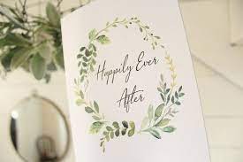 It's an honor to share in such a beautiful and important day. Happily Ever After Card Watercolor Greenery Wedding Card Congratulations Wed Wedding Congratulations Card Wedding Greeting Cards Wedding Card Diy