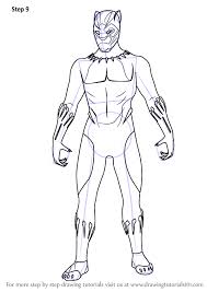 Learn How To Draw Black Panther From Avengers Infinity War Avengers Infinity War Step B Black Panther Art Avengers Coloring Pages Superhero Coloring Pages