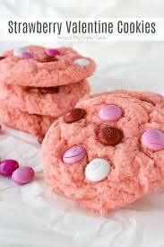 Candy cane cake batter cookies. Strawberry Valentine Cookies Around My Family Table