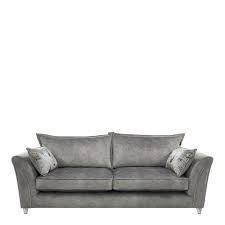 The sofa's tight cushioning looks neat and tailored, offering a comfortable seat that sits high and well supported. Vesper Standard Back 4 Seat Sofa Fabric Sofas Fishpools