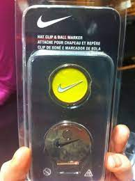 Nike Hat Clip And Ball Marker Yellow White Magnetic Hat Clip With Ball Marker Attaches To Hat Or Visor Hat Clip Embellished Ball Markers Hat Clips Markers