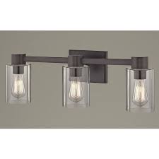 3 Light Clear Glass Bathroom Light Bronze At Destination Lighting Glass Bathroom Bathroom Light Fixtures Bathroom Lighting