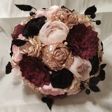 Black And Rose Gold Wedding Theme Black And Rosegold Bouquet Black Rose Bouquet Gold Wedding Flowers Rose Gold Wedding Flowers